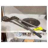 Lot - Assorted Industrial Hand Tools and Circular Saw Blade