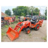 Kubota BX23S 4WD Sub-Compact Tractor with LA340S Loader and Backhoe