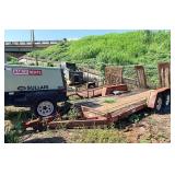 Tandem Axle Utility Trailer with Ramps and Wooden Decking