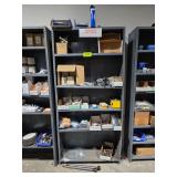Lot - Metal Shelves with Contents: Assorted Small Engine Parts and Hardware