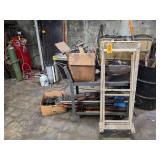 Lot - Rolling Cart and Assorted Scrap