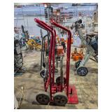 Lot - (2) Red Steel Demolition Hammer Bit Carts with Assorted Bits