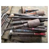 Lot - Assorted Pneumatic Hammer Bits and Chisels