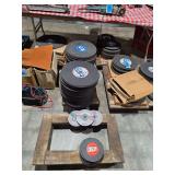Lot - Assorted Industrial Cut-Off and Grinding Wheels by Virginia Abrasives and Pearl Silver Line