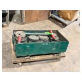 Industrial Machinery Skates and Dollies in Metal Storage Box