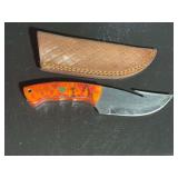 Damascus Steel Knife with Sheath
