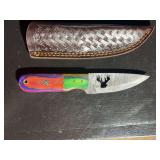 Damascus Steel Knife with Sheath
