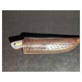 Damascus Steel Knife with Sheath