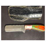 Damascus Steel Knife with Sheath