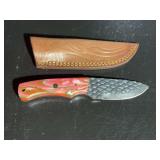 Damascus Steel Knife with Sheath