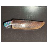 Damascus Steel Knife with Sheath