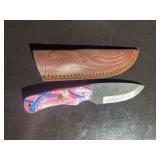 Damascus Steel Knife with Sheath