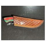 Damascus Steel Knife with Sheath