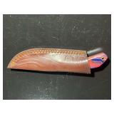 Damascus Steel Knife with Sheath