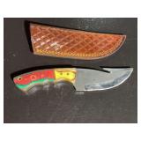 Damascus Steel Knife with Sheath
