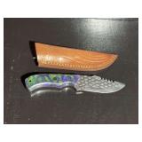 Damascus Steel Knife with Sheath