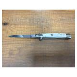 Frank B 9in Mother of Pearl Stiletto Dagger Automatic Knife