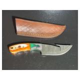 Damascus Steel Knife with Sheath
