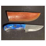 Damascus Steel Knife with Sheath