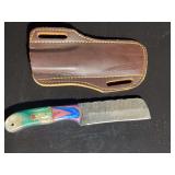 Damascus Steel Knife with Sheath