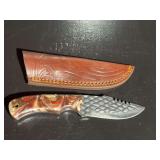 Damascus Steel Knife with Sheath