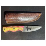 Damascus Steel Knife with Sheath