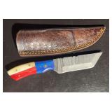 Damascus Steel Knife with Sheath
