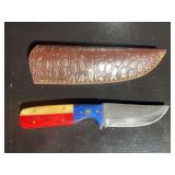 Damascus Steel Knife with Sheath