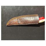 Damascus Steel Knife with Sheath