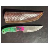 Damascus Steel Knife with Sheath