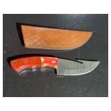 Damascus Steel Knife with Sheath