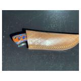 Damascus Steel Knife with Sheath