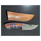Damascus Steel Knife with Sheath