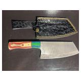 Damascus Steel Knife with Sheath
