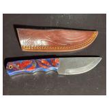 Damascus Steel Knife with Sheath