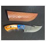 Damascus Steel Knife with Sheath