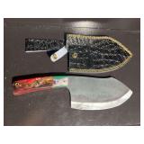 Damascus Steel Knife with Sheath