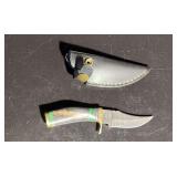 Damascus Steel Knife with Sheath
