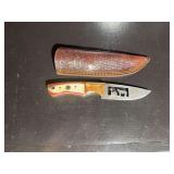 Damascus Steel Knife with Sheath