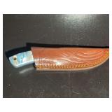 Damascus Steel Knife with Sheath