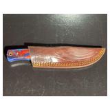 Damascus Steel Knife with Sheath