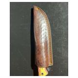 Damascus Steel Knife with Sheath