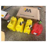 (4) Assorted Fuel and Diesel Safety Cans, 5 Gallon