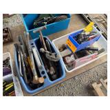 Lot - Assorted Hand Tools and Storage Totes