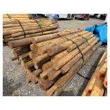 Untreated Wood Posts, Qty: 59