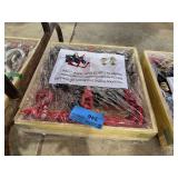 Heavy-Duty Ratchet Load Binders and Chains Set, 20ft Chains with G80 Hooks