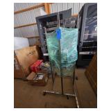 Hanging Light Fixture on Rolling Display Stand