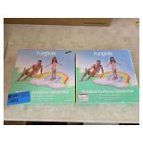 (2) Funsicle Rainbow FunSpray Splash Mats