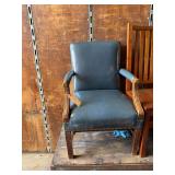 Cushioned Wood Office Chair