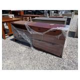 Wooden desk with drawers